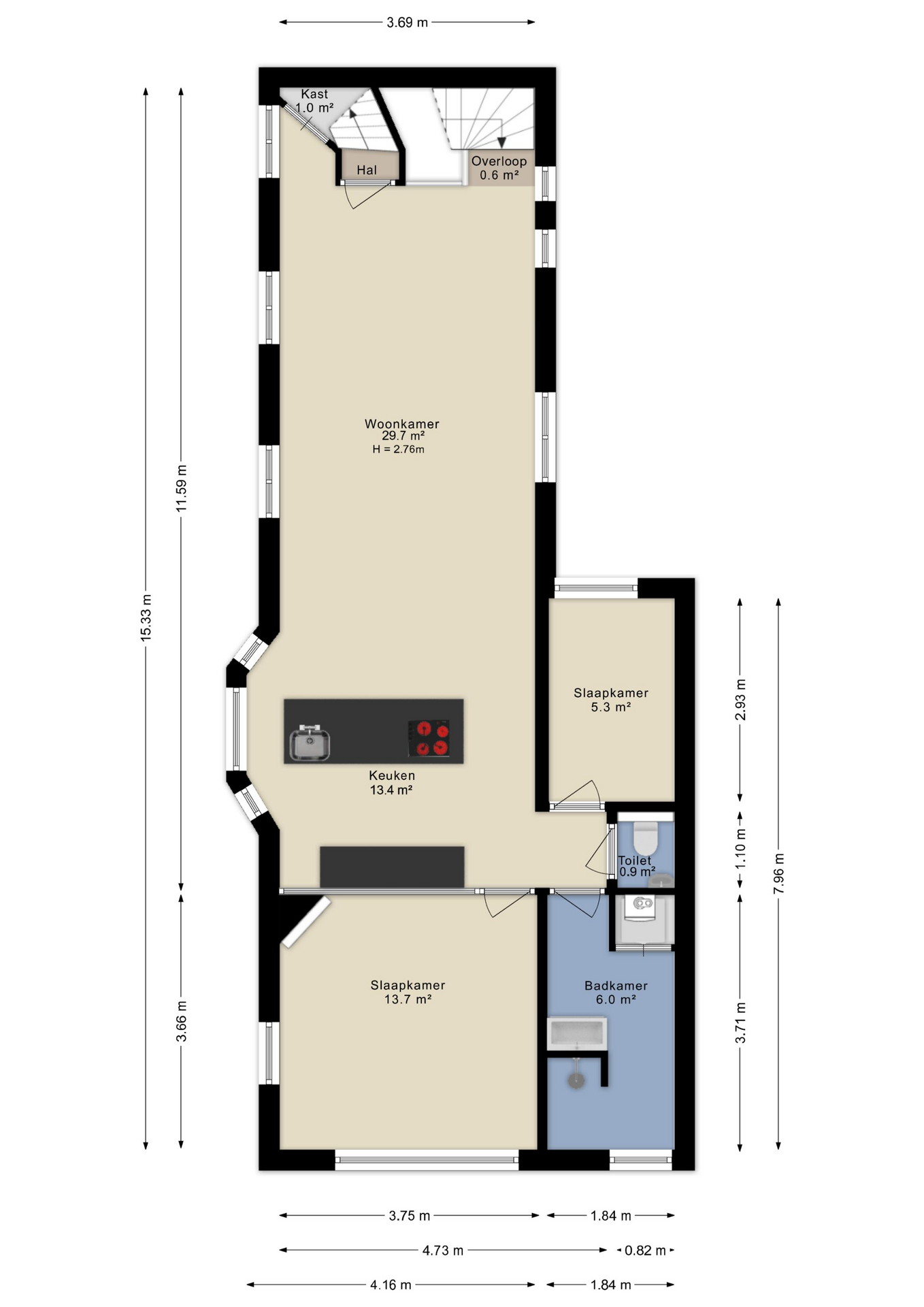 Plattegrond appartement