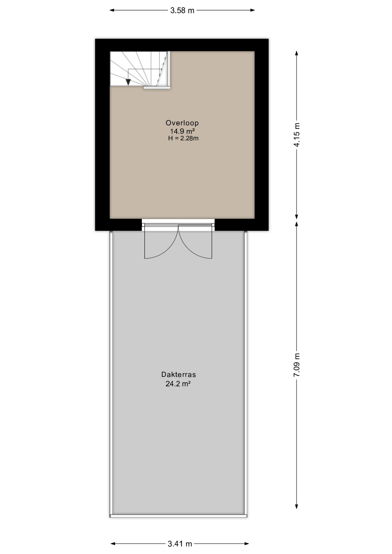 Plattegrond derde verdieping