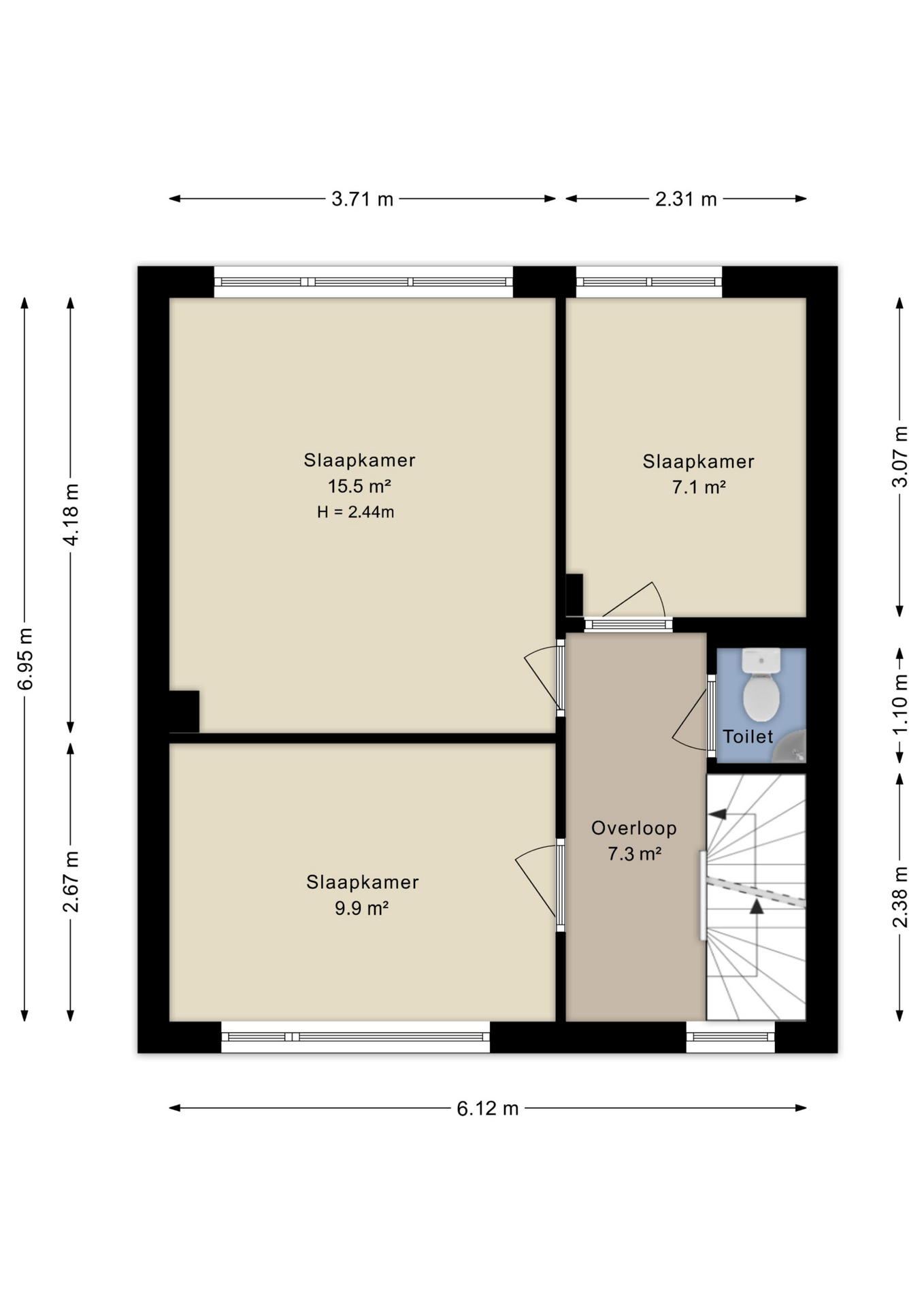 Plattegrond eerste verdieping