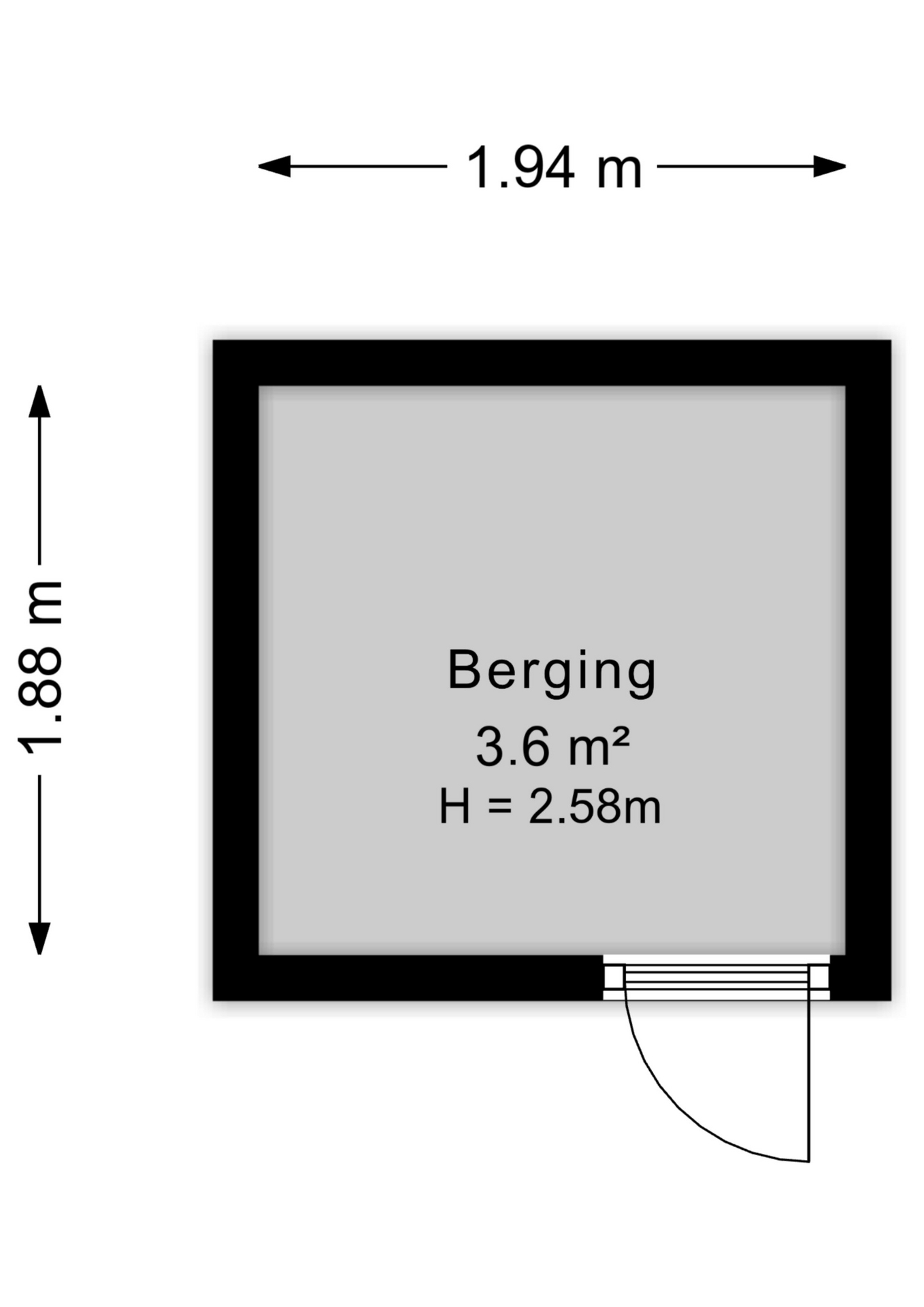 Plattegrond berging