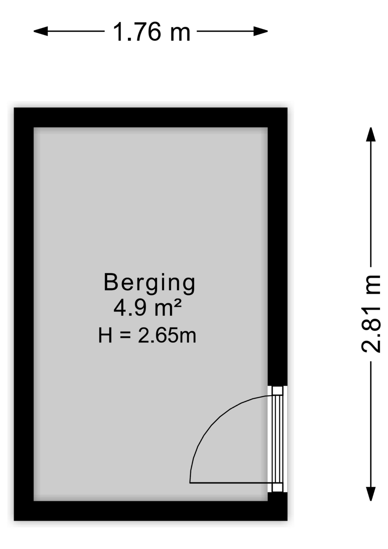 Plattegrond berging