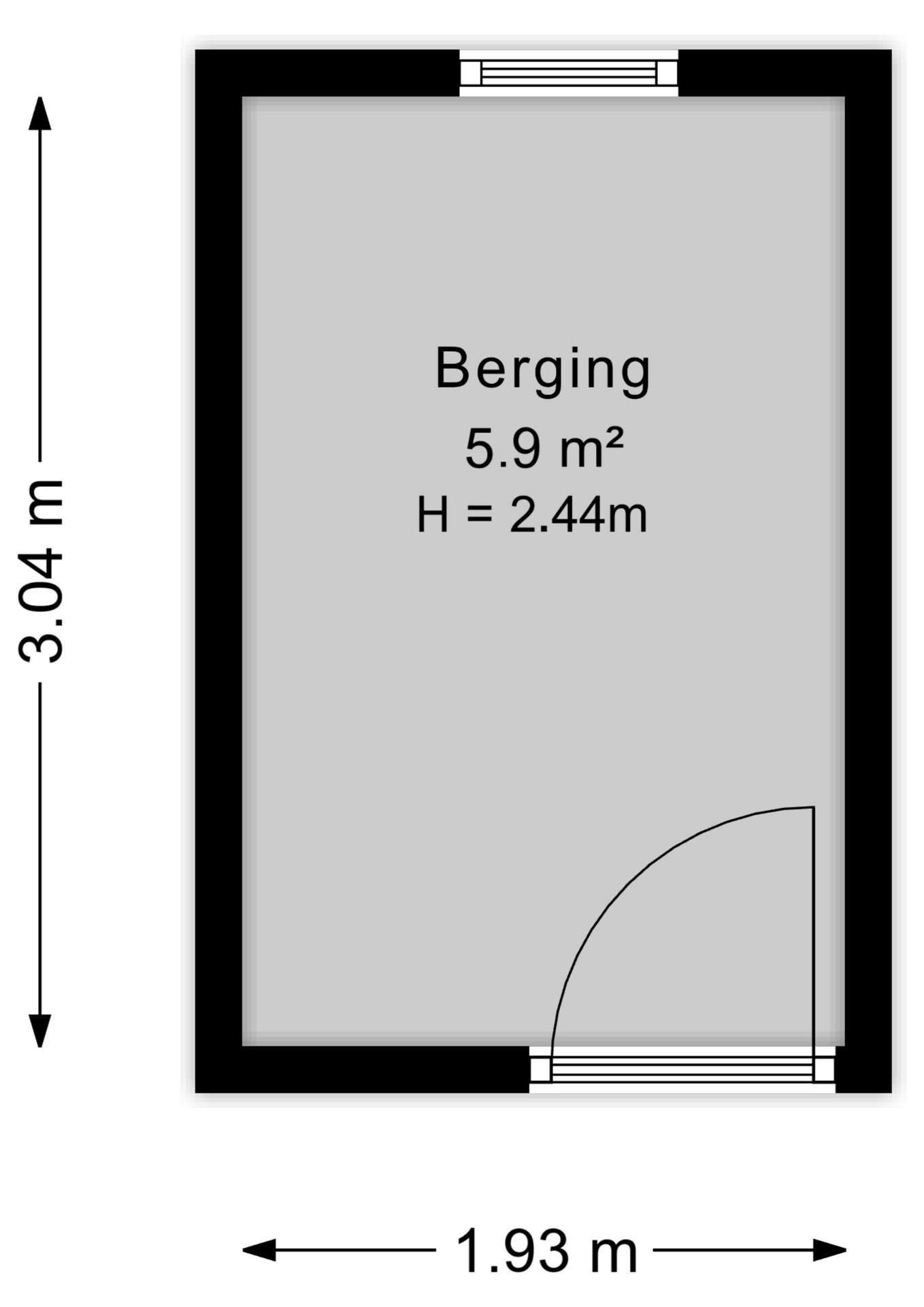 Plattegrond berging