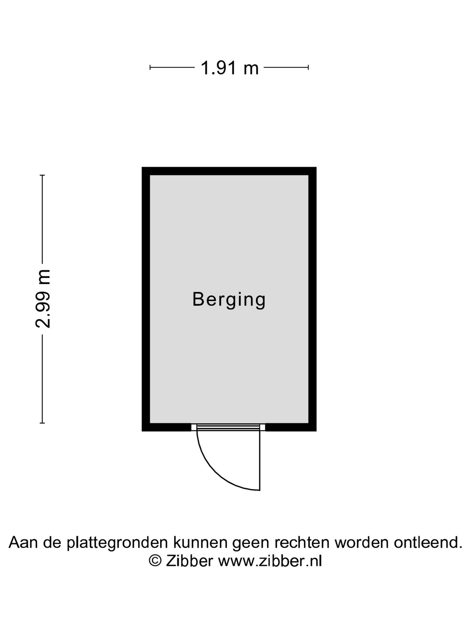 Plattegrond Berging