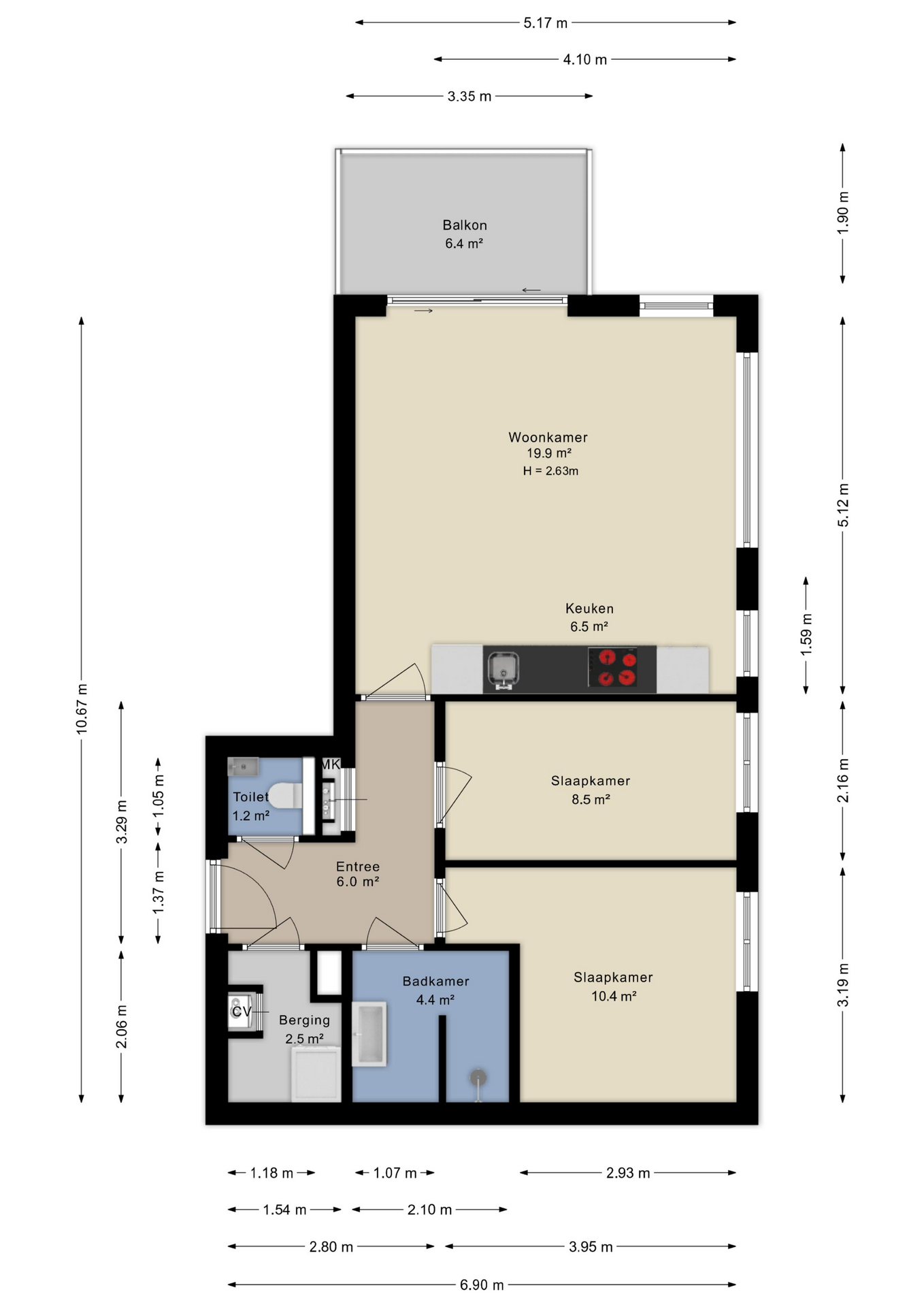Plattegrond appartement